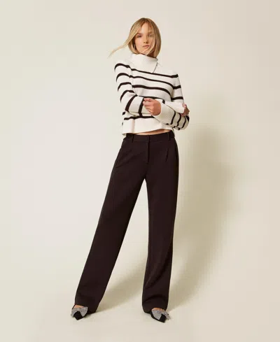 Twinset Pantalon Ample En Scuba In Multi