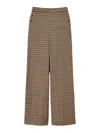 Twinset Checked Button-fastening Trousers In Brown