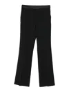 Twinset Straight-leg Trousers With Flared Hem In Black