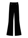 Twinset Oval T Knit Flared Trousers In Black