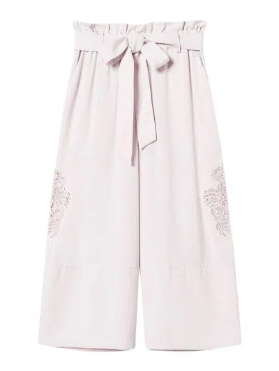 Twinset Pantaloni Crop In Nude & Neutrals