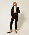 Twinset Pantalon Cropped Avec Boutons Oval T In Multi