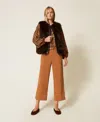 Twinset Pantalon Cropped En Bull In Brown