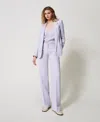 Twinset Pantalon Droit Avec Poches In Blue