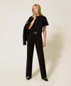 Twinset Pantalon Évasé Avec Boucle Oval T In Black