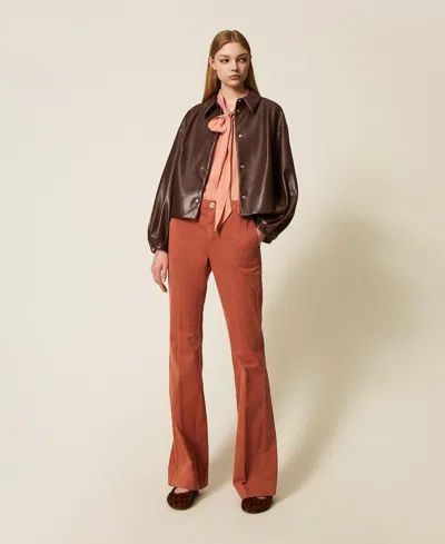 Twinset Pantalon Évasé En Bull In Brown