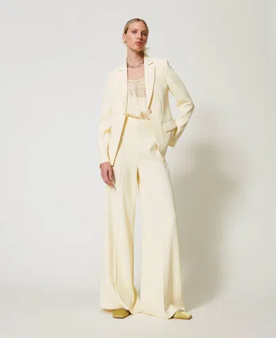 Twinset Pantalon Palazzo En Crêpe Fluide In Pattern