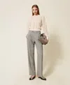 Twinset Pantalon Tailleur En Laine Mélangée In Multi