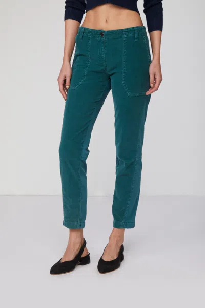 Twinset Pantalone A Coste Verde