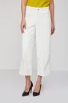 Twinset Pantalone Bianco Pelle In Bianco