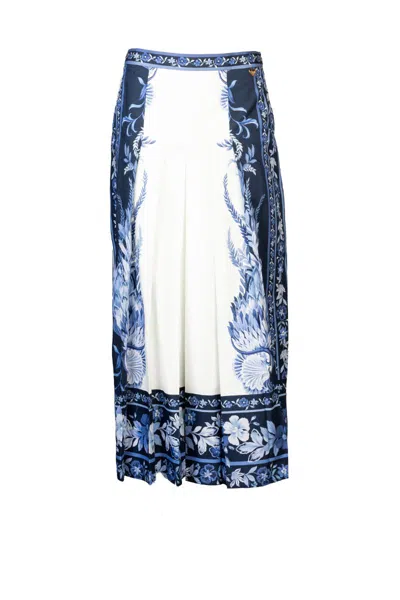 Twinset Pantalone Con Stampa Blu