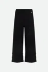 Twinset Pantalone Cropped Nero In Nero