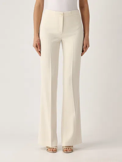 Twinset Pantalone Dritto Trousers In Madreperla