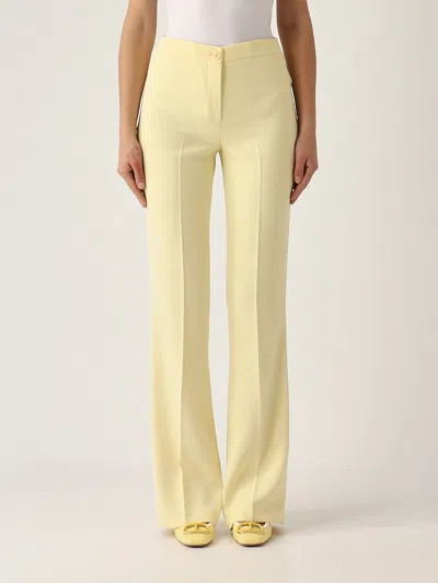 Twinset Pantalone Dritto Trousers In Vaniglia