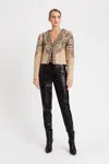 TWINSET TWINSET PANTALONE EFFETTO PELLE NERO