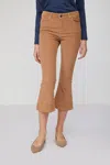 Twinset Pantalone Flare Beige In Marrone