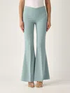 Twinset Pantalone Flare In Crepe Fluido Trousers In Carta Da Zucchero