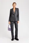 Twinset Pantalone In Lurex Grigio In Nero