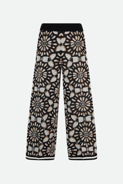Twinset Pantalone Jacquard Nero