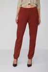 Twinset Pantalone Jogger Marrone In Marrone