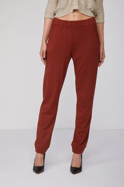 Twinset Pantalone Jogger Marrone