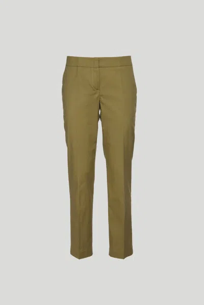 Twinset Pantalone Verde Militare A Sigaretta