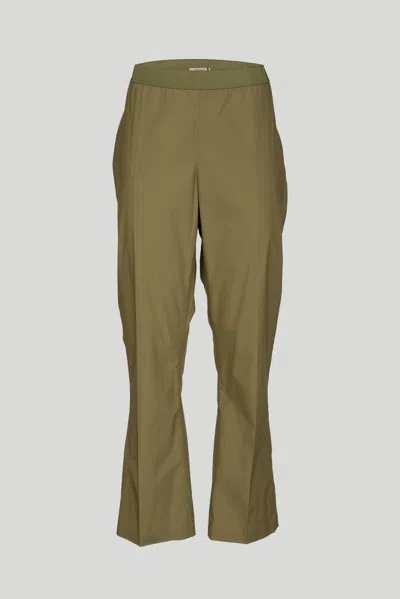 Twinset Pantalone Verde Oliva A Vita Alta