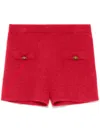 Twinset Twin-set Mohair Blend Stylish Shorts In Red