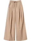 Twinset Cotton Trousers In Beige