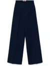 Twinset Pinstripe Wide-leg Trousers In Blue