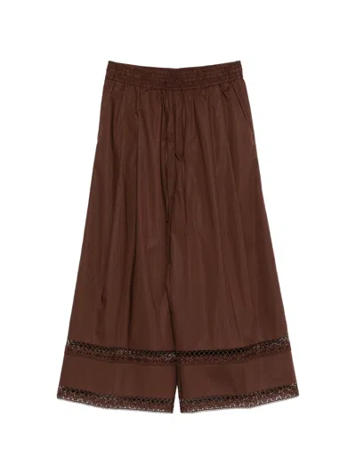 Twinset Pants In Brown