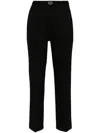 Twinset Oval-t Creased Trousers In Black