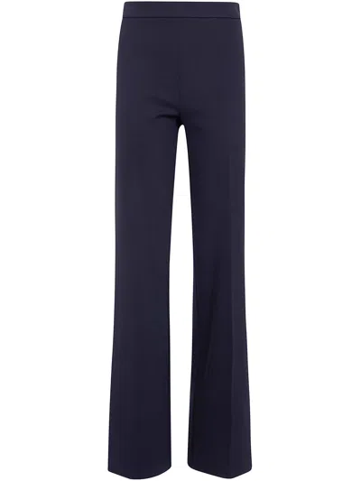 Twinset Pleated Flared Casual Trousers In Black