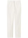 Twinset Straight-leg Gabardine Trousers In Gray