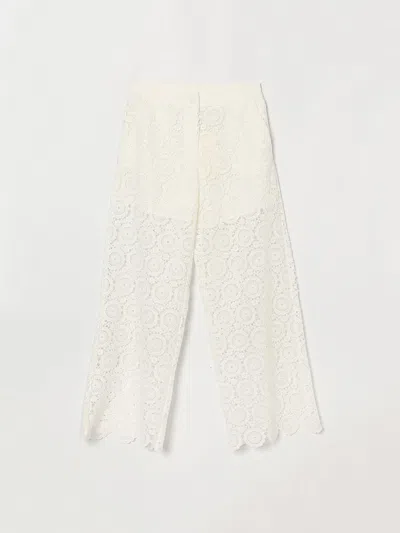 TWINSET PANTS TWINSET KIDS COLOR WHITE,I04062001