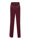 Twinset Pants In Burgundy