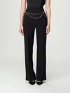 Twinset Pants  Woman Color Black In Animal Print