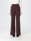 Twinset Pants  Woman Color Black In Burgundy