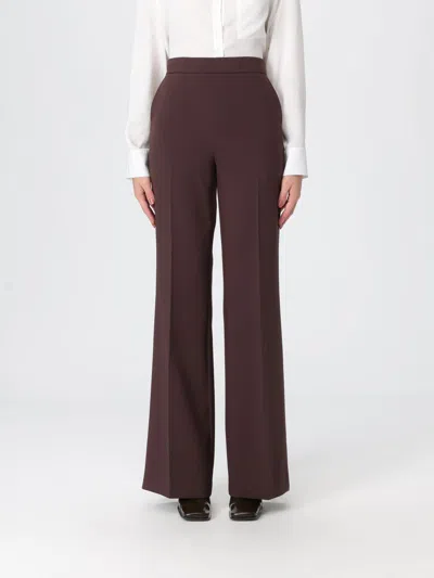 Twinset Pants  Woman Color Black In Burgundy