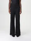 Twinset Palazzo Trousers In Macrame Lace In Schwarz