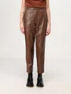 Twinset Snake-effect Cropped Trousers In Kaffee Braun