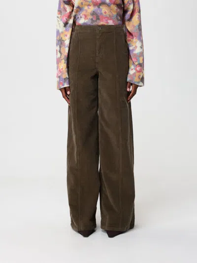 Twinset Pants  Woman Color Green In Animal Print