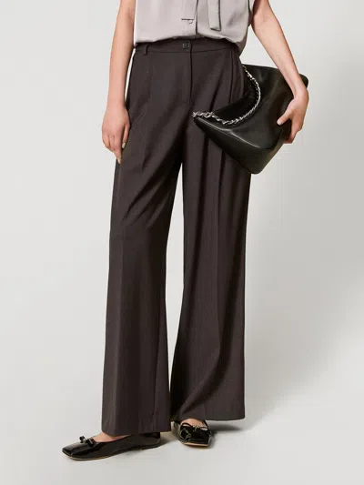 Twinset Pants  Woman Color Grey In Gray