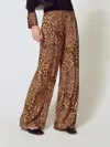 Twinset Pleated Leopard-print Trousers In Brown