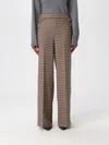 Twinset Checked Button-fastening Trousers In Brown