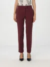 Twinset Pocket Casual Pants In Red Purple