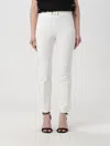 Twinset Logo-plaque Ribbed Trousers In White
