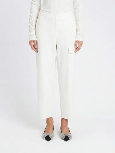 Twinset Pants  Woman Color White In Neutral