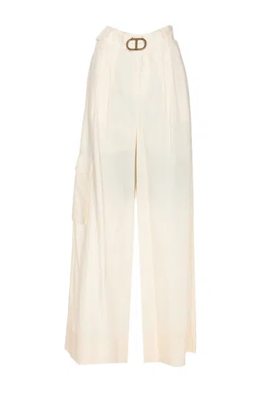 Twinset Pants In White