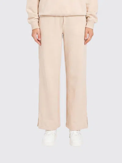 Twinset Straight-leg Cotton Jogging Trousers With Elasticated Waistband In Neutral